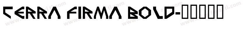 Terra Firma Bold字体转换